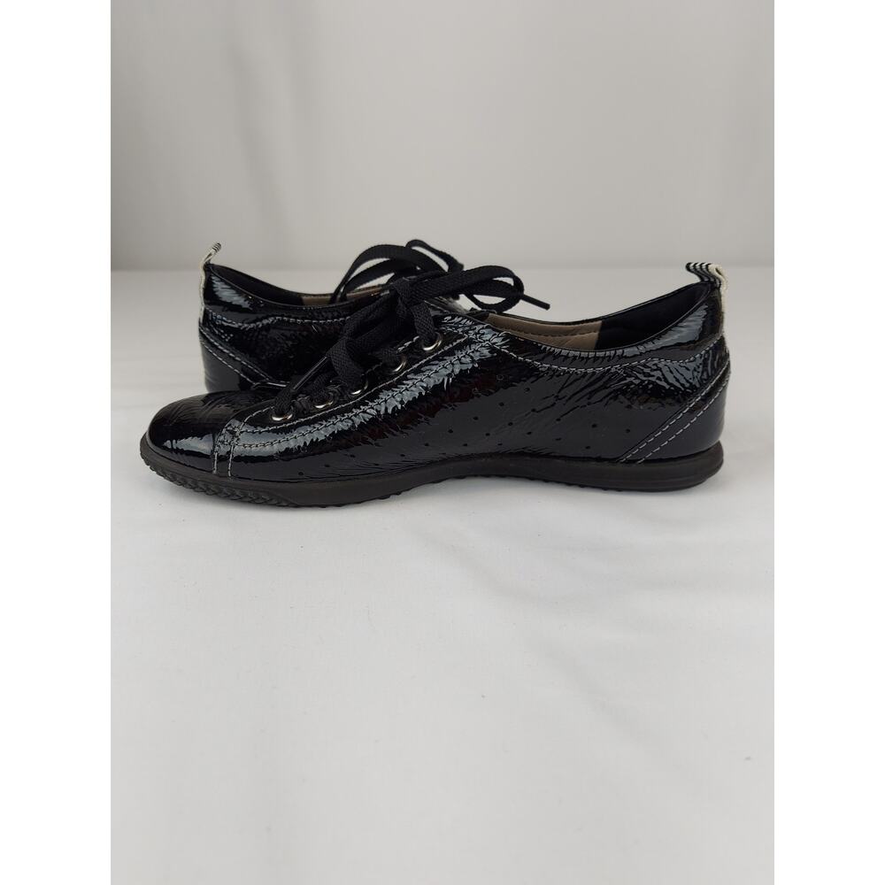 ECCO Women's Spin Black Patent Leather Lace Up Sneaker Size 7 - Picture 3 of 11